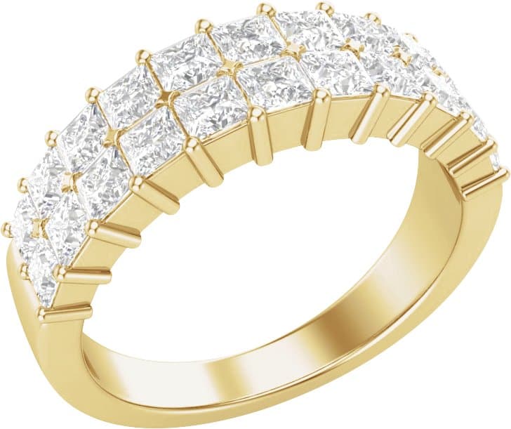 14K Rose 2 CTW Lab-Grown Diamond Anniversary Band