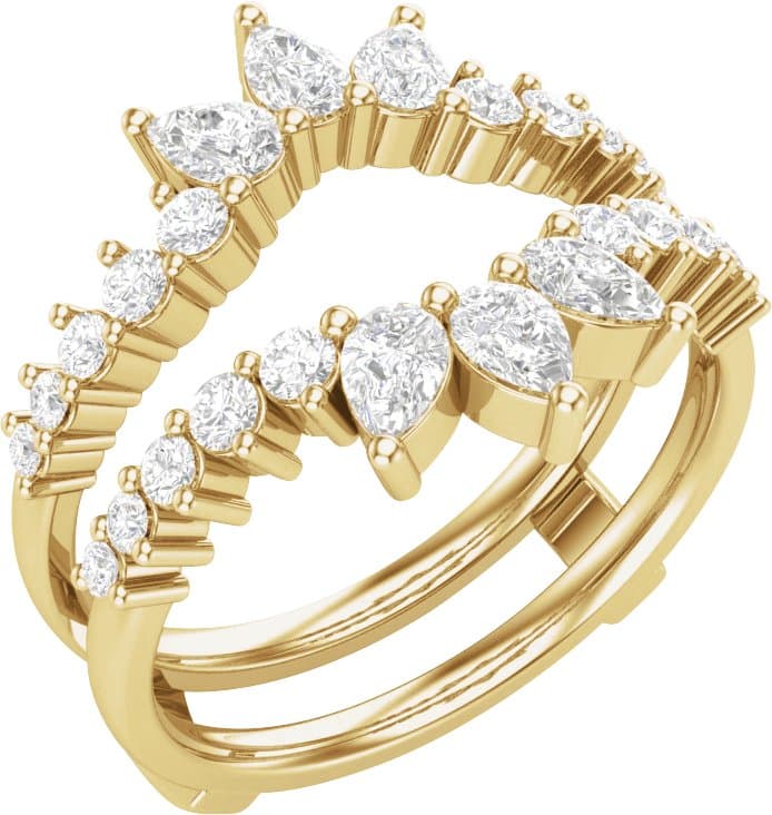 14K Rose 1 CTW Lab-Grown Diamond Ring Guard