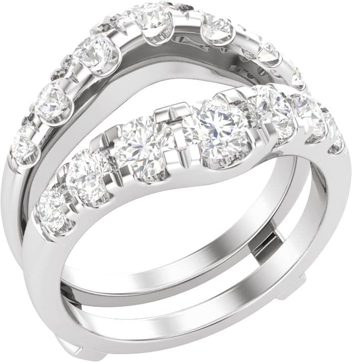 14K Rose 1 1/2 CTW Lab-Grown Diamond Ring Guard