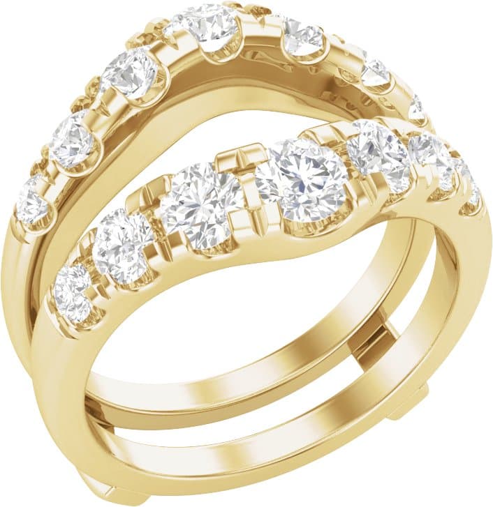 14K Rose 1 1/2 CTW Lab-Grown Diamond Ring Guard