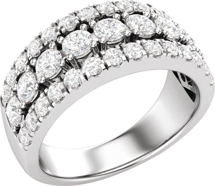 14K Rose 1 1/2 CTW Lab-Grown Diamond Anniversary Band