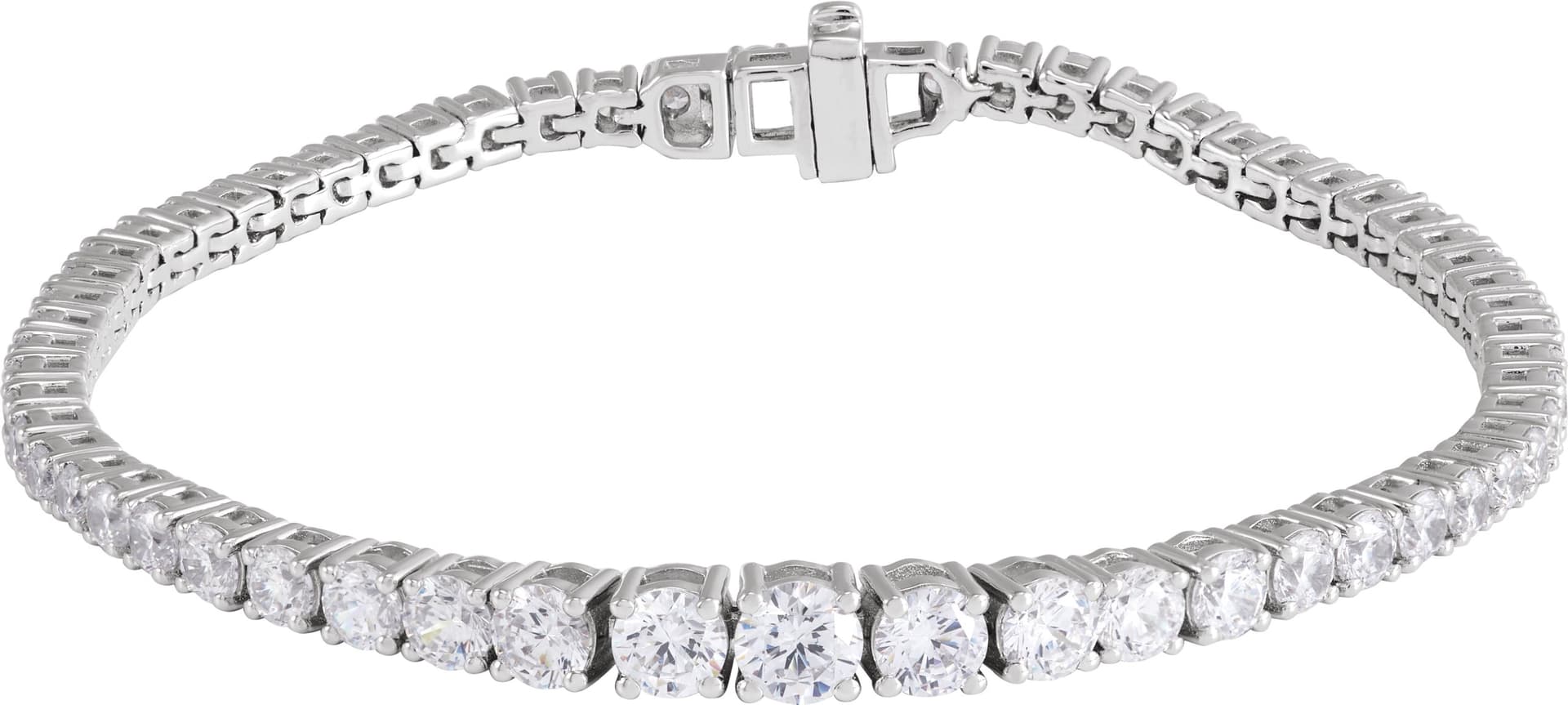14K Rose 6 CTW Lab-Grown Diamond Line 7" Bracelet