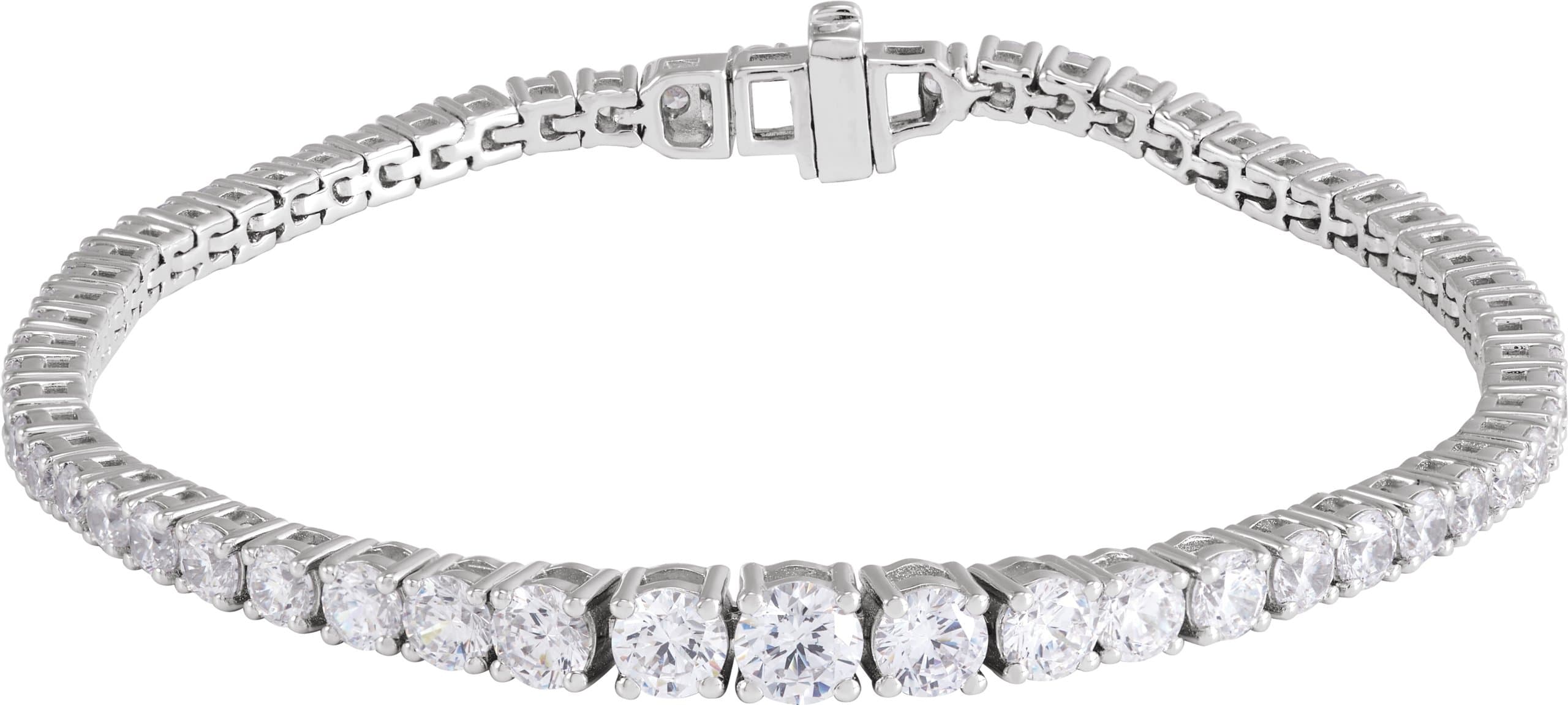 14K Rose 6 CTW Lab-Grown Diamond Line 7" Bracelet