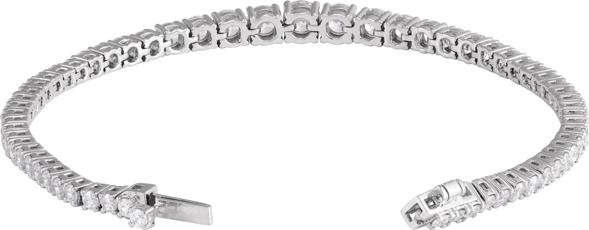 Lab-Grown Diamond Line Bracelet, view 4