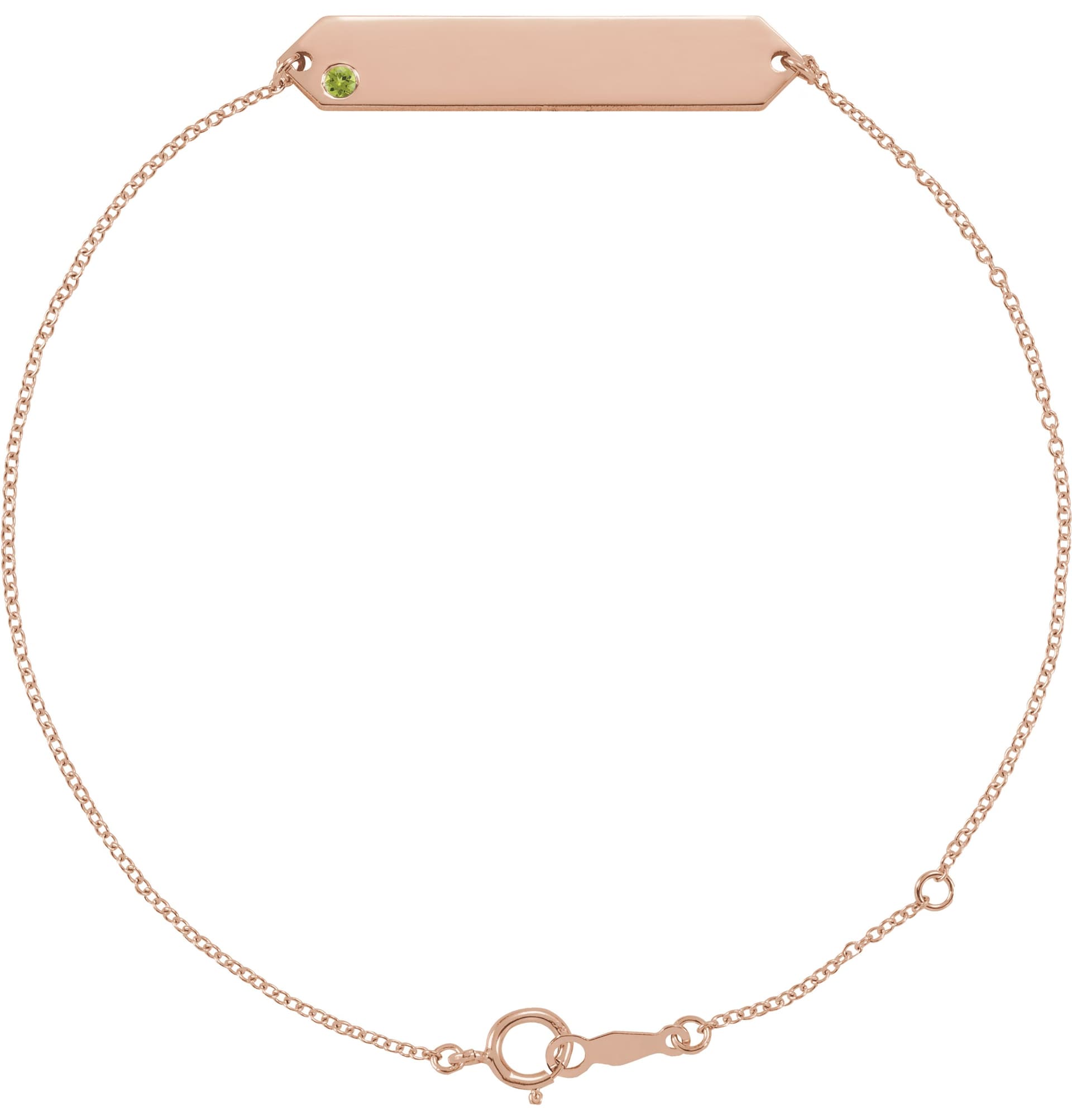 14K Rose .03 CT Natural Diamond Geometric 7-8" Bracelet