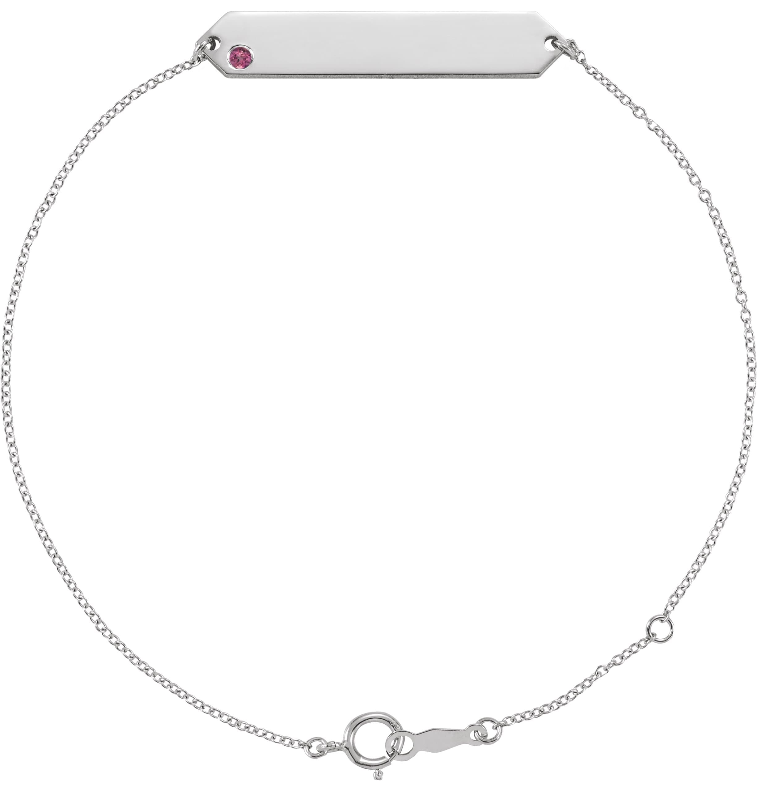 14K Rose .03 CT Natural Diamond Geometric 7-8" Bracelet