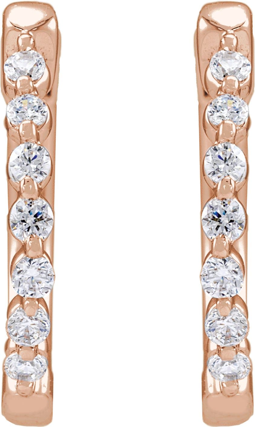 Lab-Grown Diamond Hoop Earrings view 2