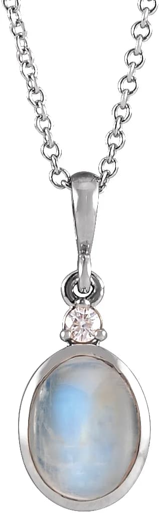 Cabochon Bezel-Set Necklace, view 2