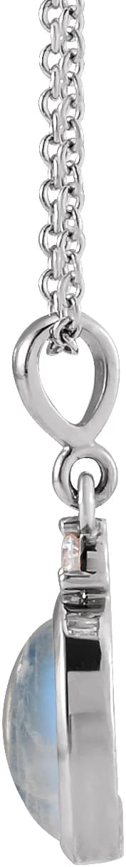 Cabochon Bezel-Set Necklace, view 3