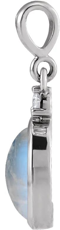 Cabochon Bezel-Set Necklace, view 3