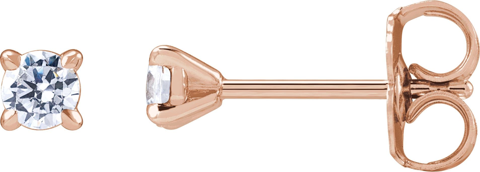 14K Rose 1 CTW Lab-Grown Diamond Cocktail-Style Stud Earrings