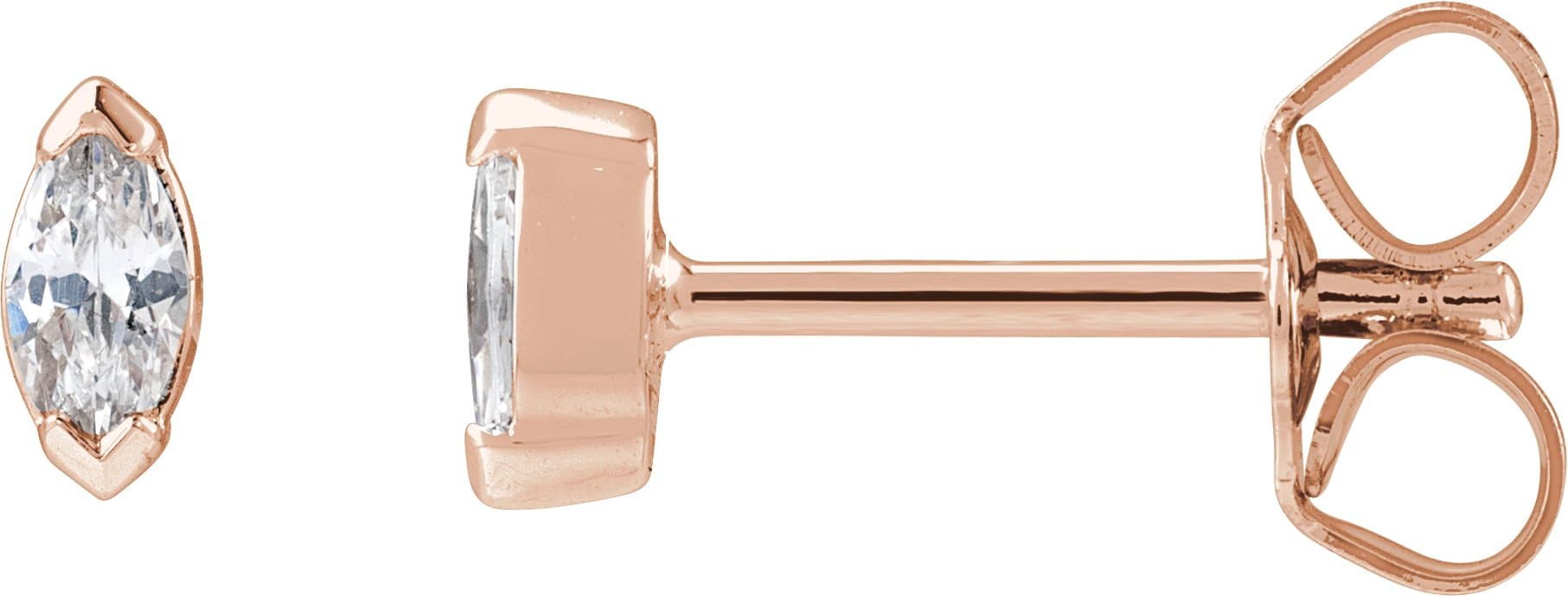 14K Rose 1/2 CTW Lab-Grown Diamond Stud Earrings