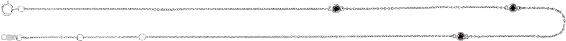 Bezel-Set Station Necklace, view 3