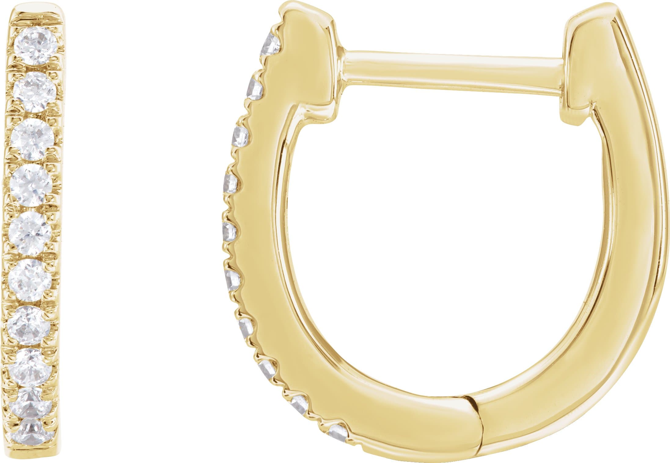 14K Rose 1/2 CTW Lab-Grown Diamond Hoop Earrings