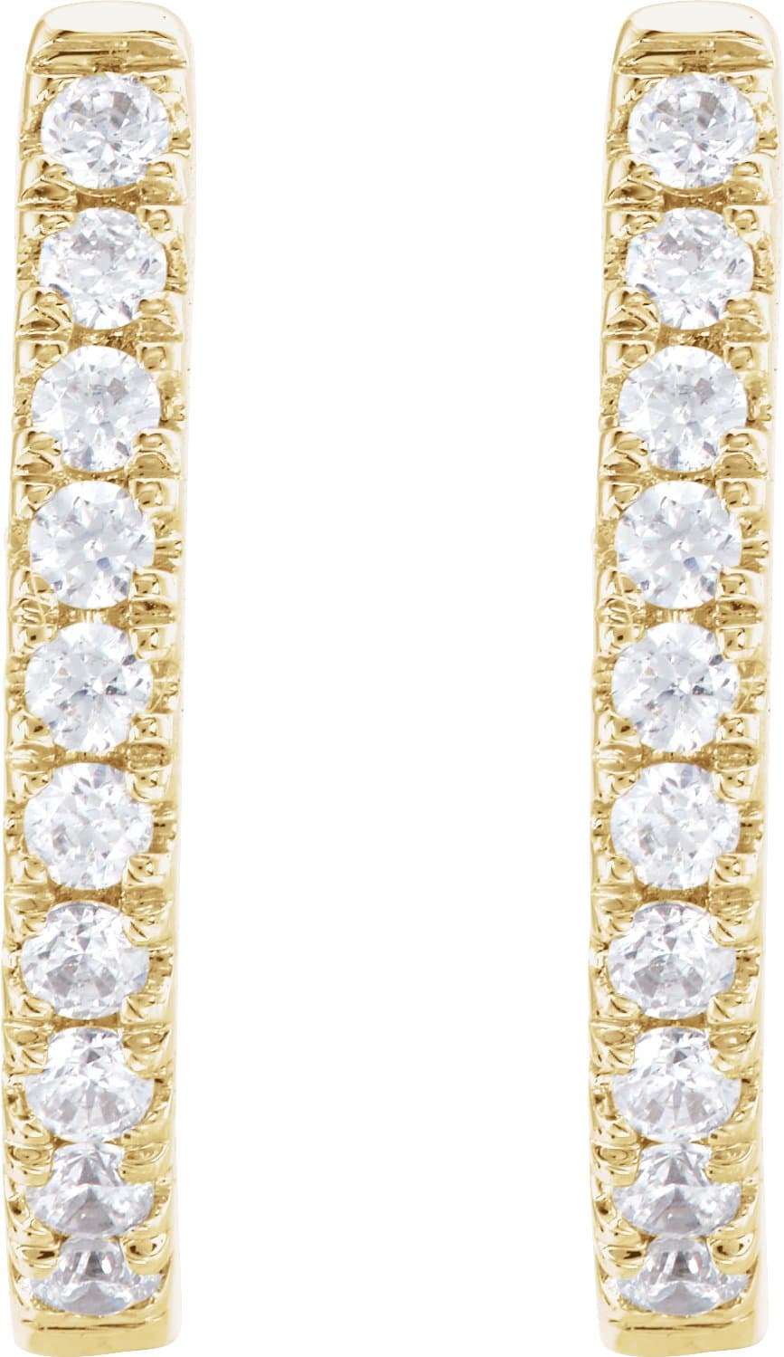 Accented U-Hoop Earrings view 2