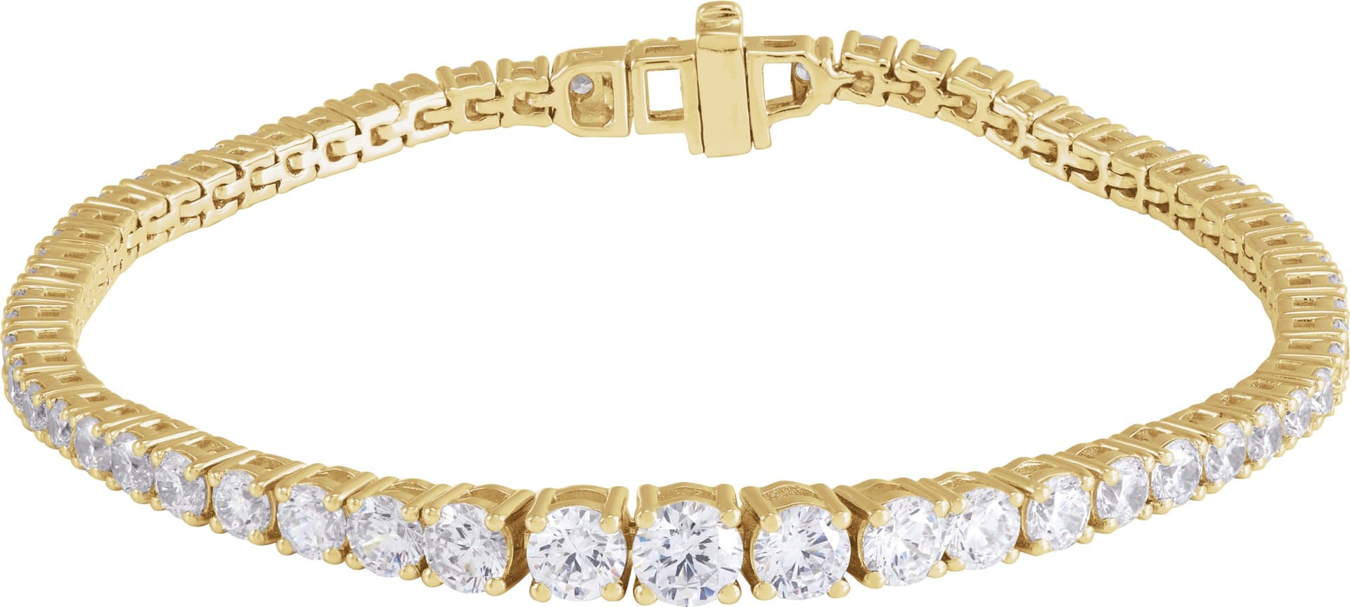 14K Rose 6 CTW Lab-Grown Diamond Line 7" Bracelet