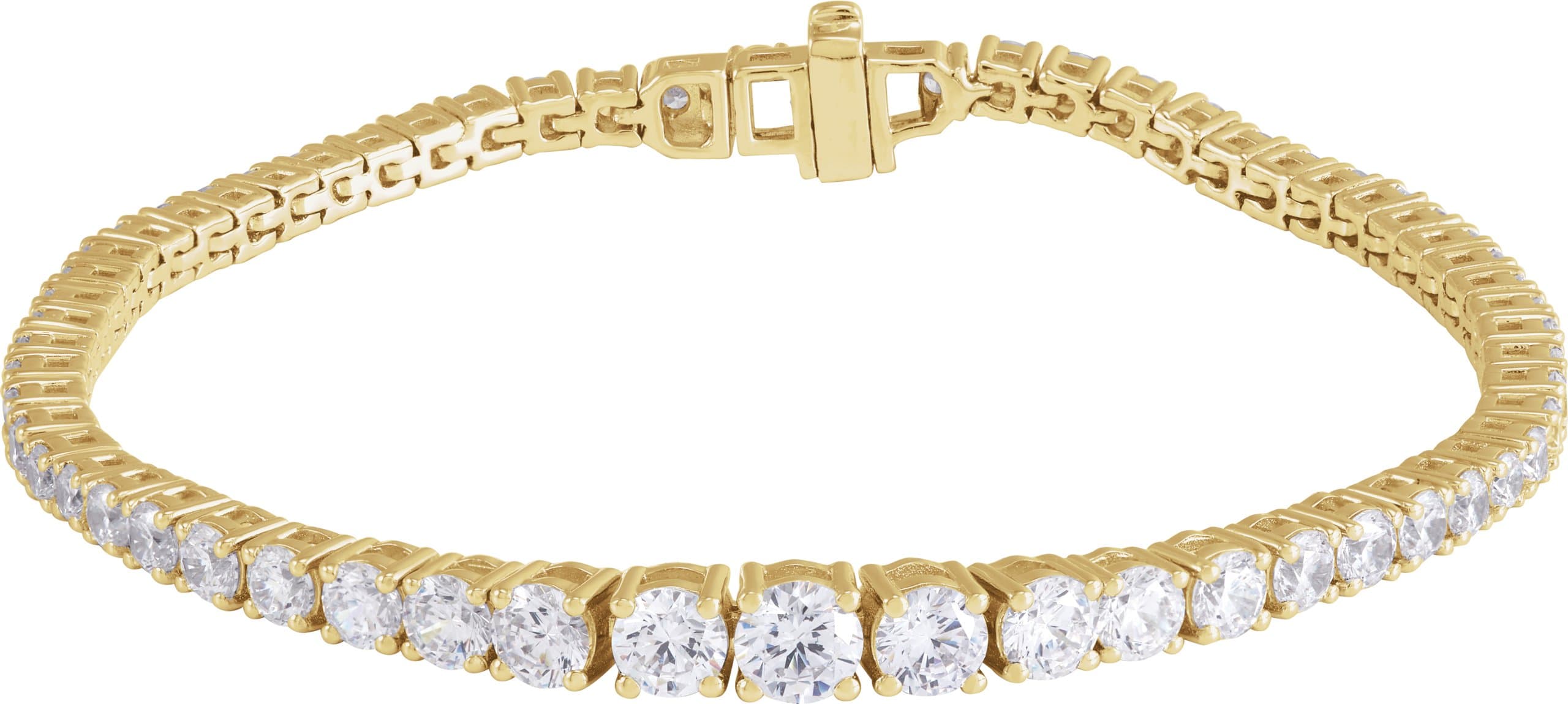 14K Rose 6 CTW Lab-Grown Diamond Line 7" Bracelet