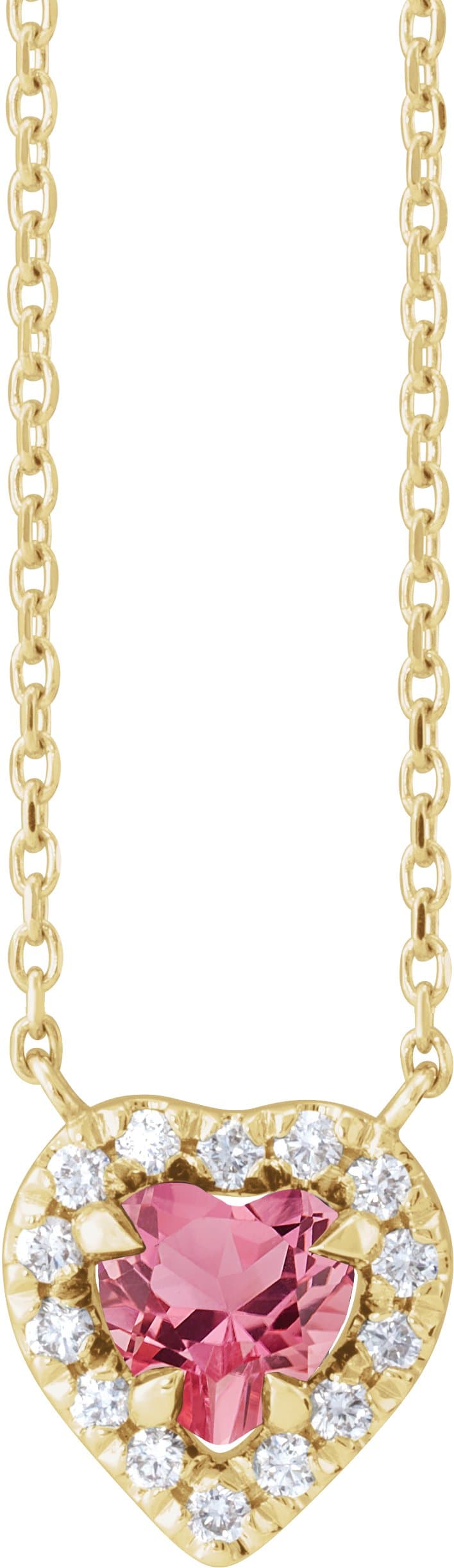 14K Rose Natural Black Onyx & 1/8 CTW Natural Diamond French-Set Halo-Style 18 Necklace