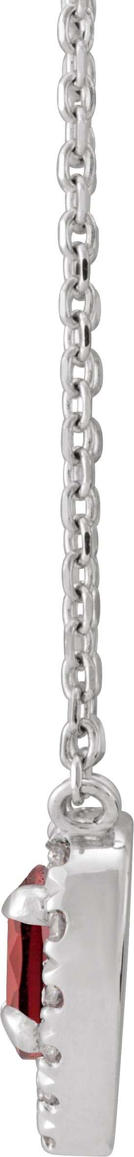 French-Set Solitaire Necklace view 2