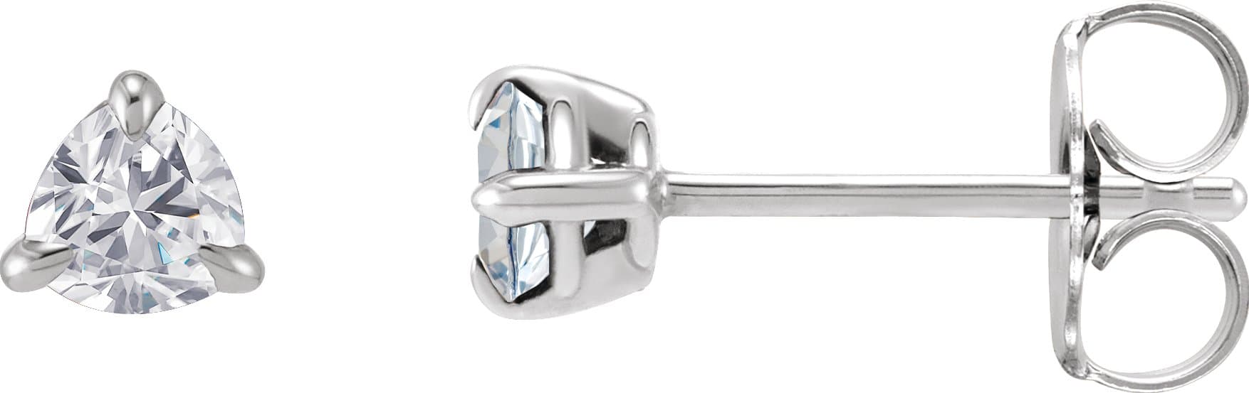 14K Rose 3.5 mm Lab-Grown Moissanite Stud Earrings