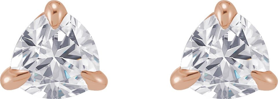 Trillion 3-Prong Claw Earrings view 2