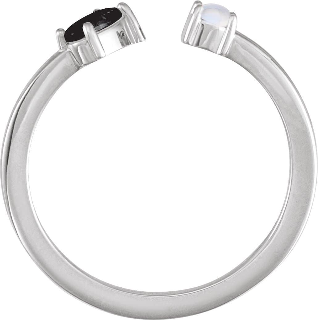 Two-Stone Negative Space Ring view 2