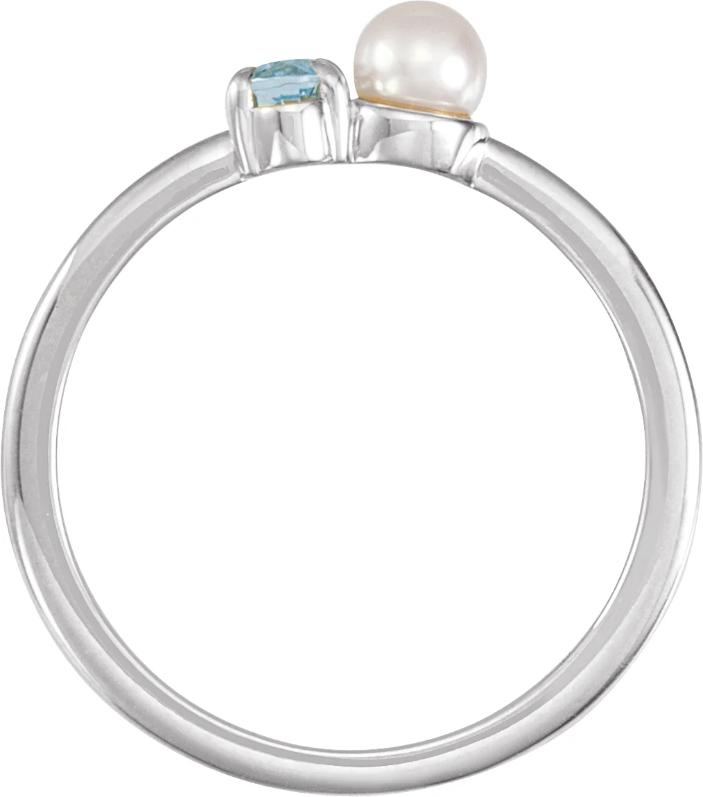 Accented Pearl Ring, view 3