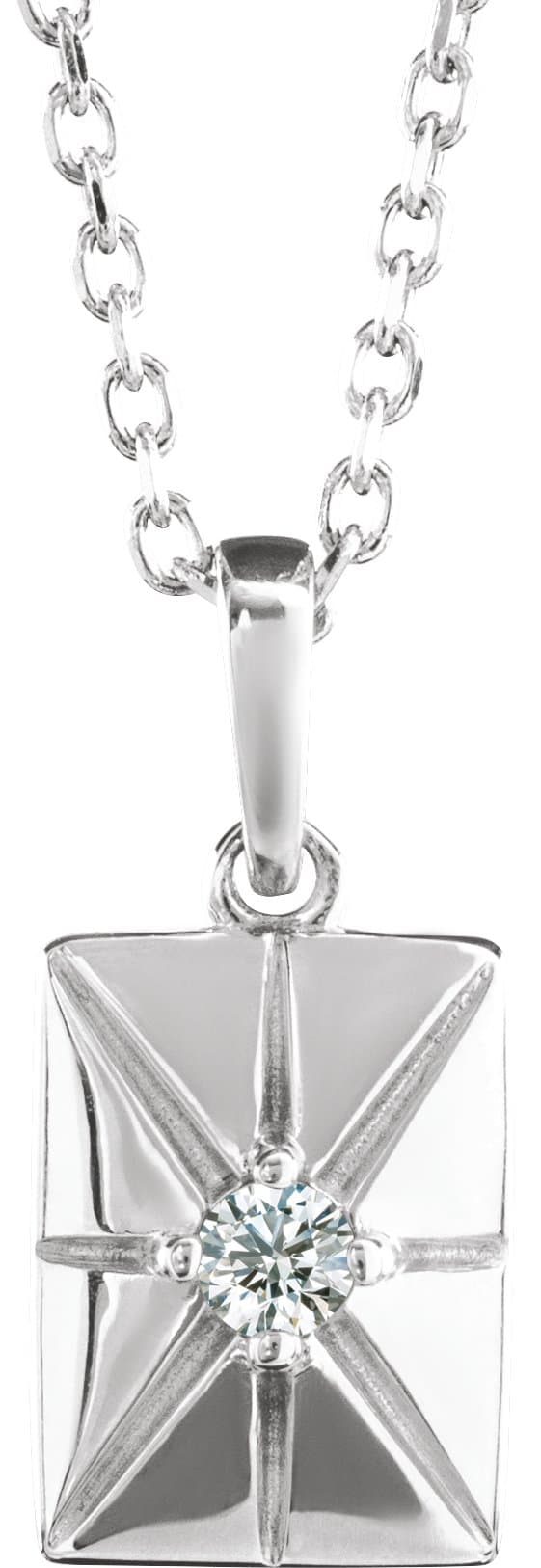 Platinum Natural Diamond 16-18" Necklace