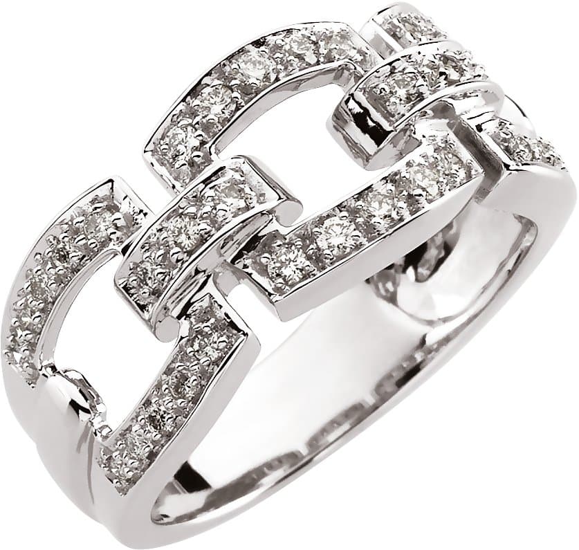 14K Rose 1/3 CTW Natural Diamond Link Ring