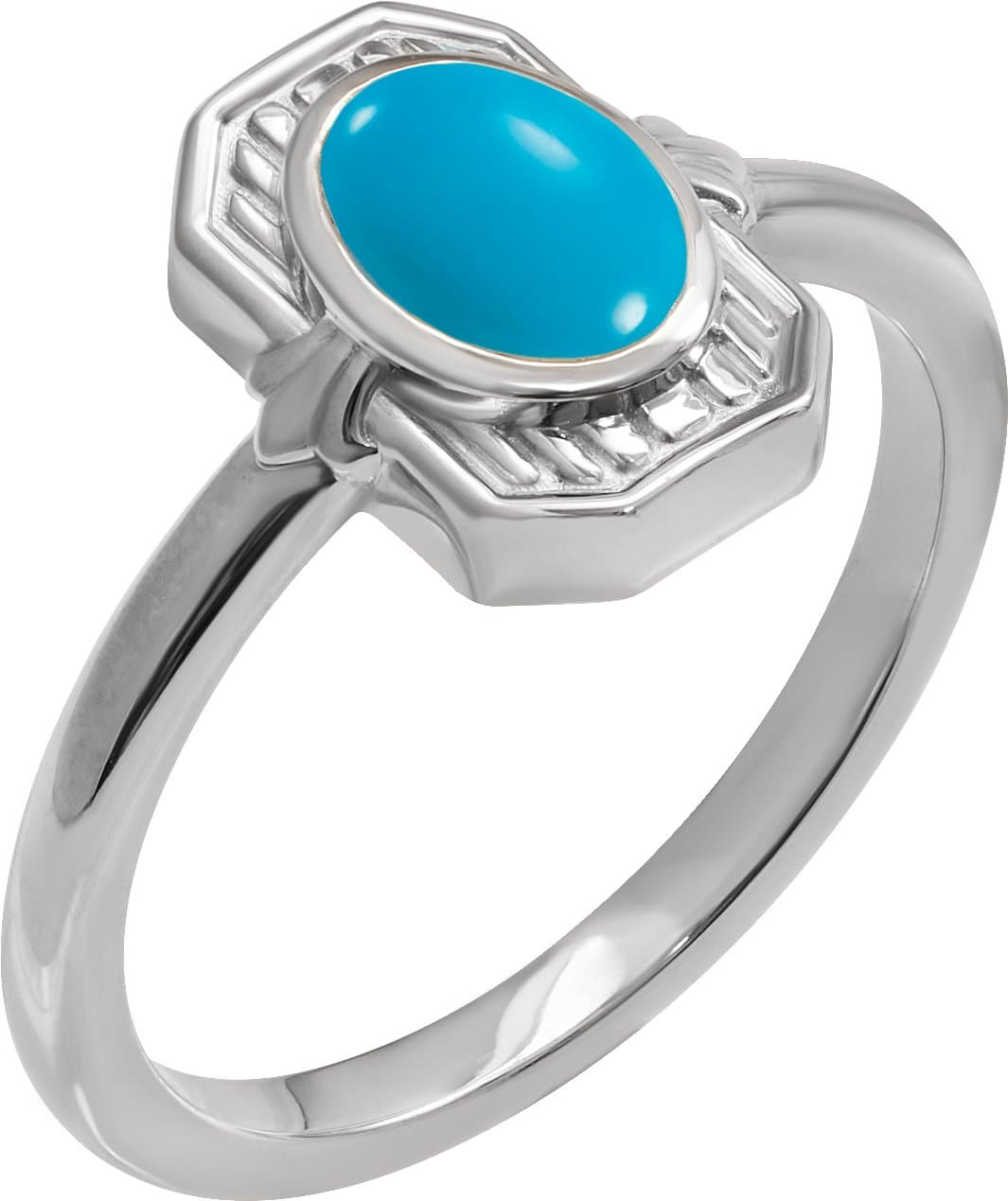 14K Rose Natural Chrysoprase Cabochon Ring