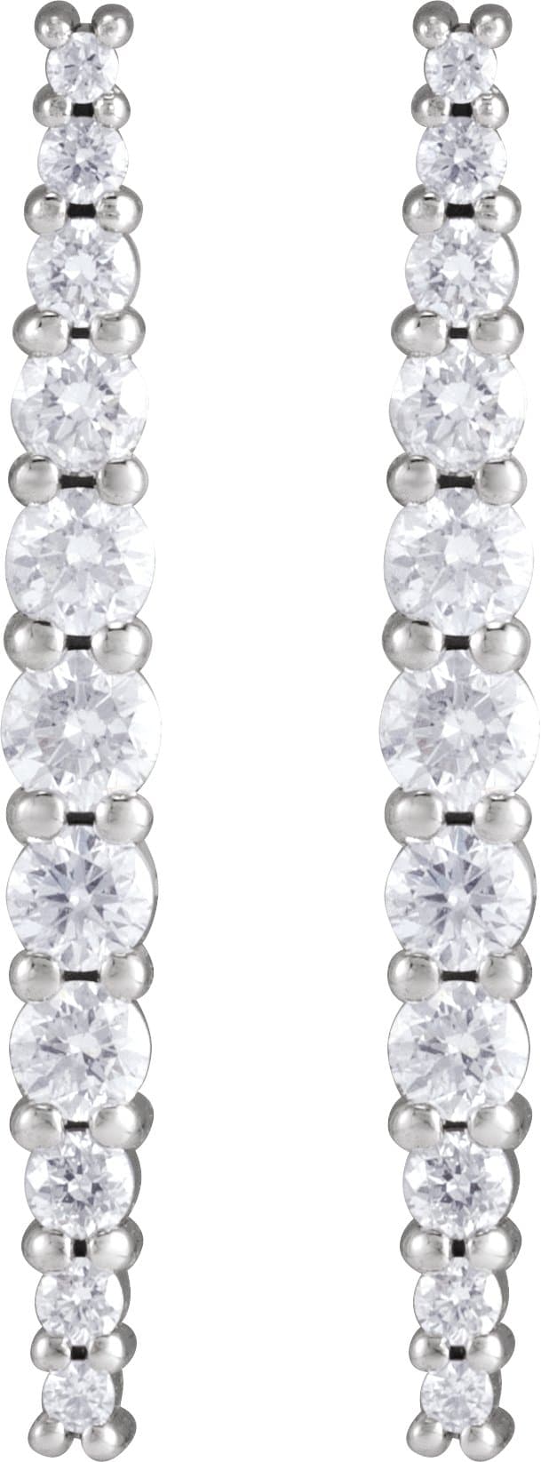 Accented Bar Earrings view 2