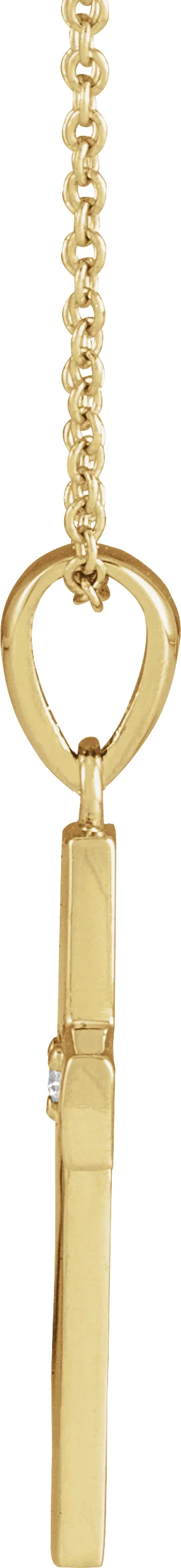 Engravable Cross Necklace, view 3