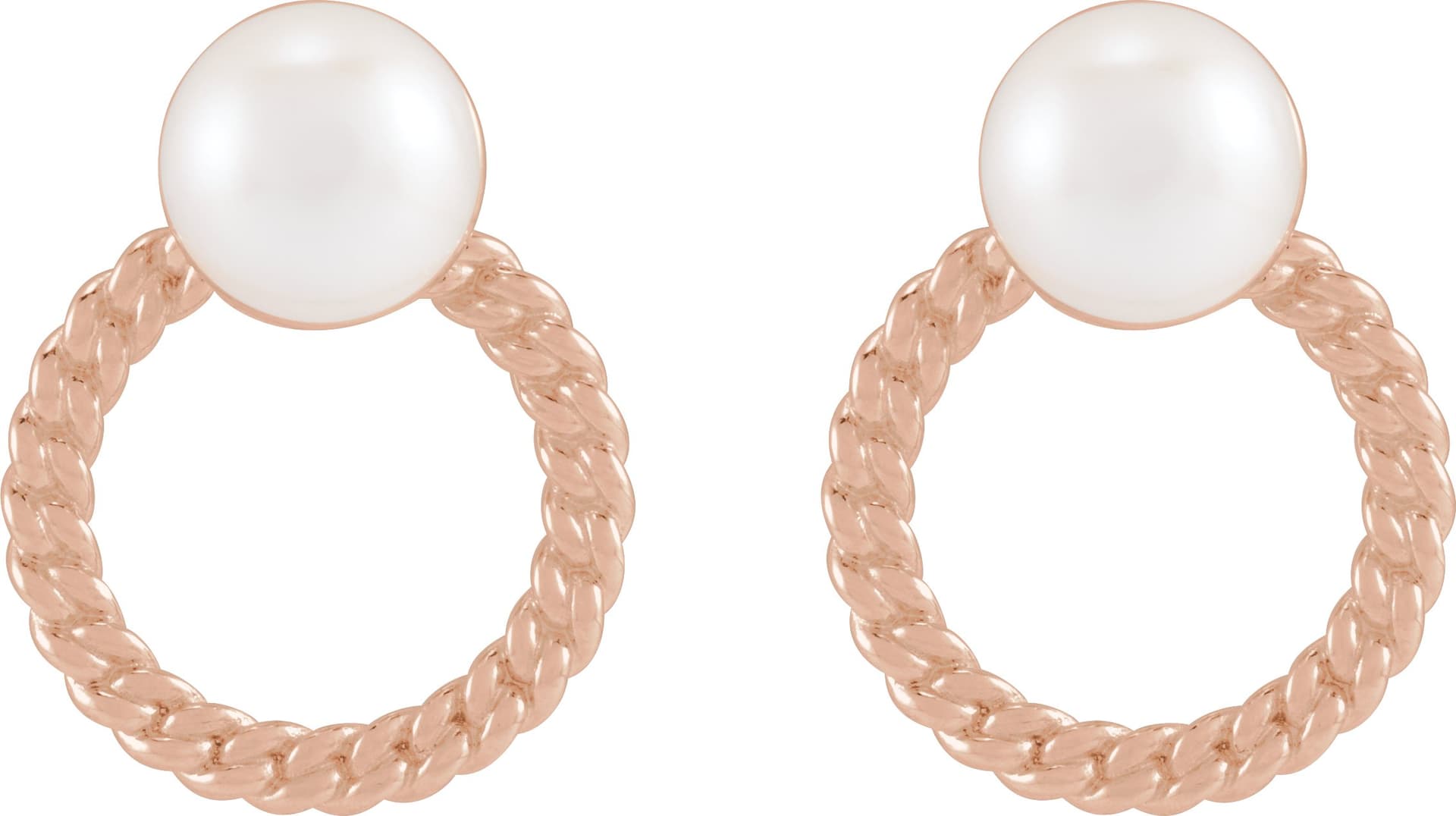 Pearl & Chain Earrings view 2