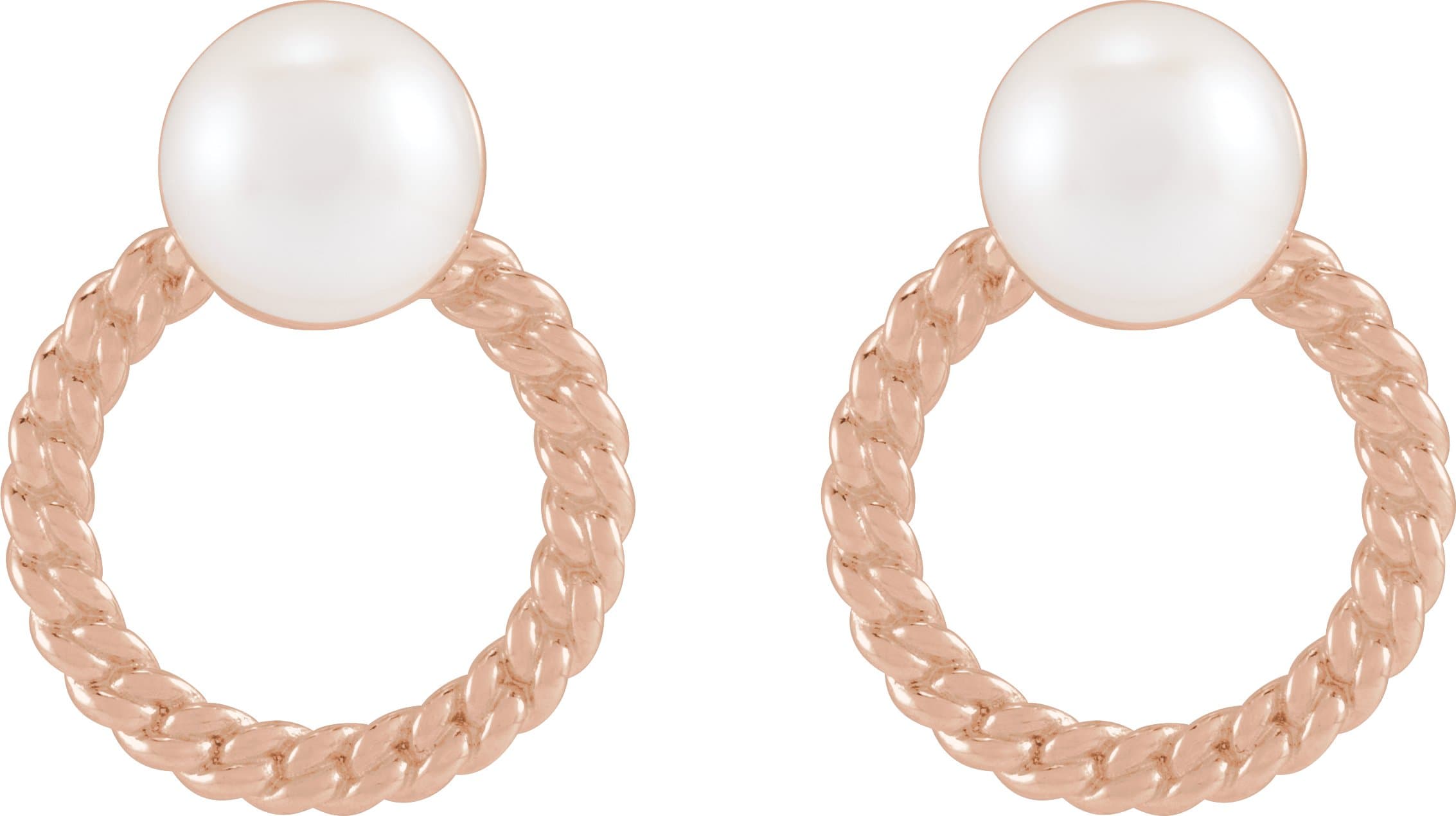 Pearl & Chain Earrings view 2