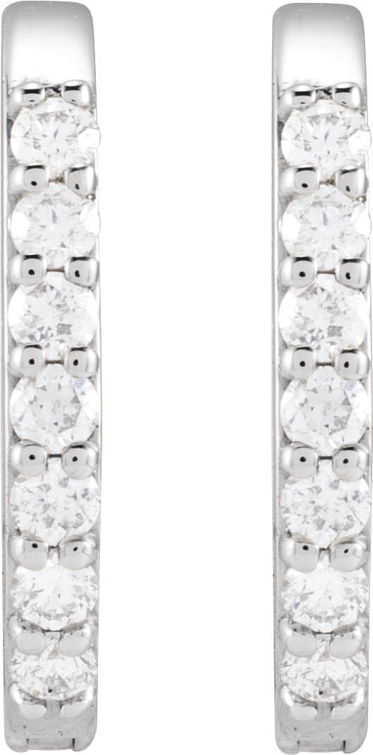 Accented Elongated Hoop Earring view 2