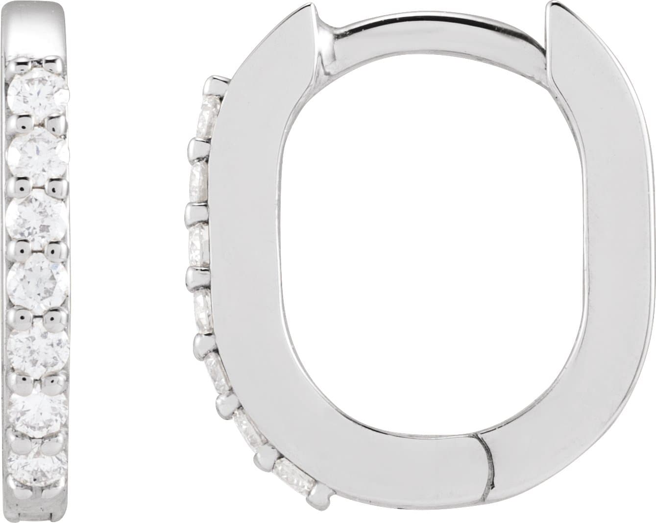 14K Rose 1/8 CTW Natural Diamond 12 mm Hoop Earrings