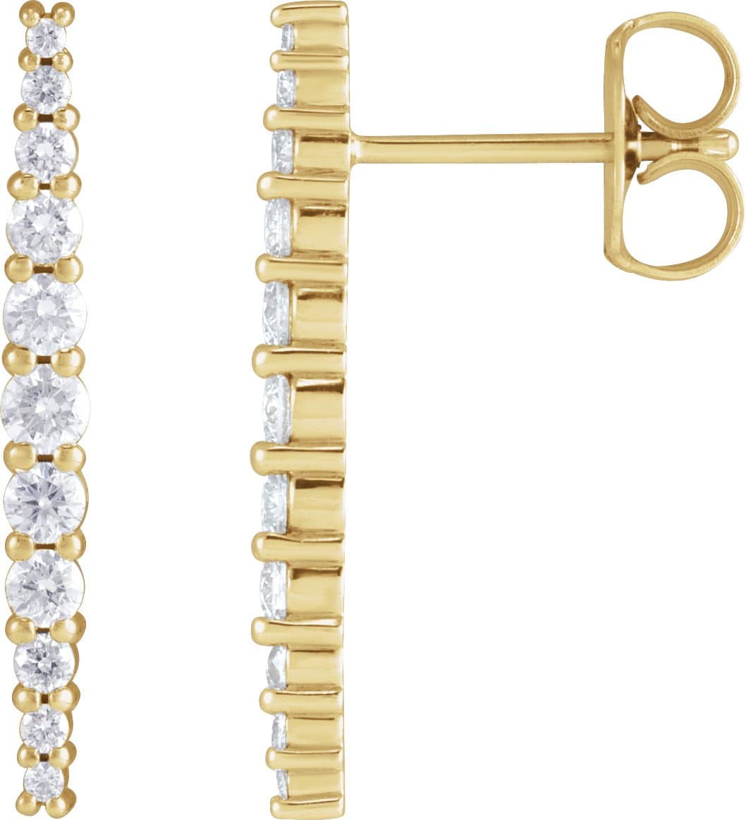 14K Rose 3/8 CTW Lab-Grown Diamond Earrings
