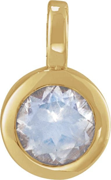 14K Rose Natural Rhodolite Garnet Pendant