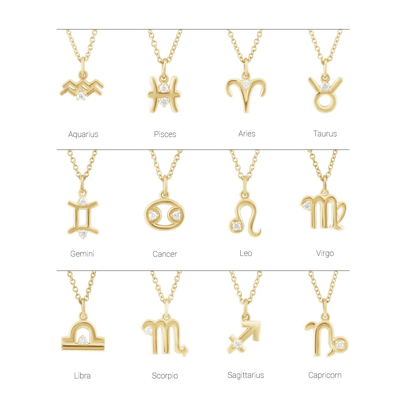 Accented Zodiac Necklace view 2