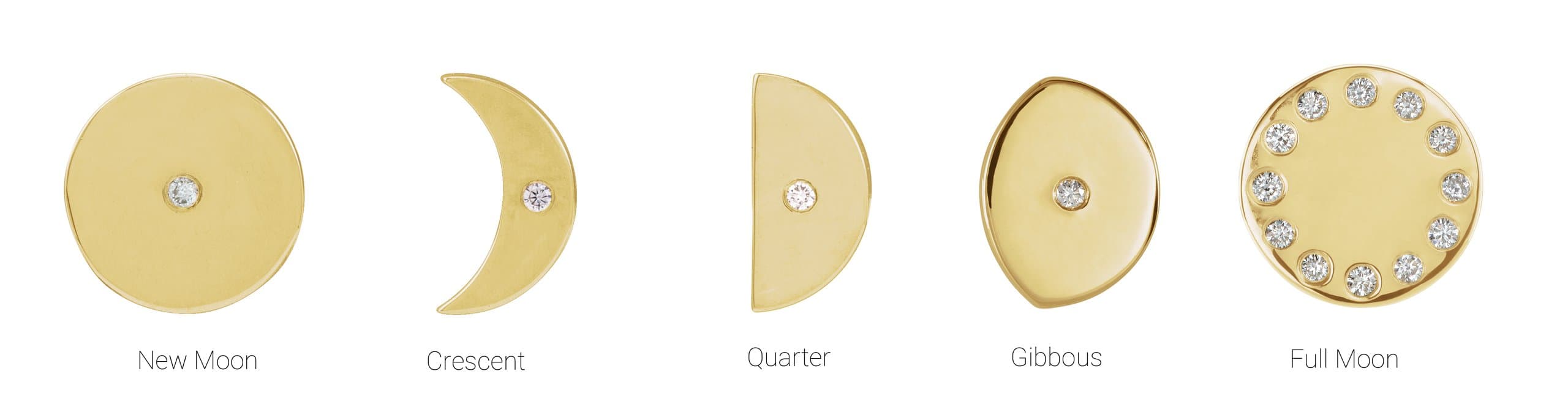 Moon Phase Earrings view 2