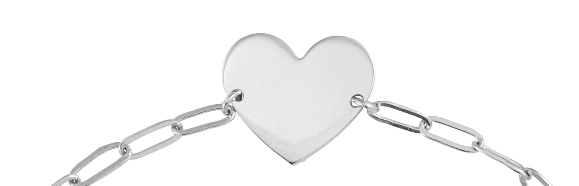 Engravable Heart Bracelet view 3