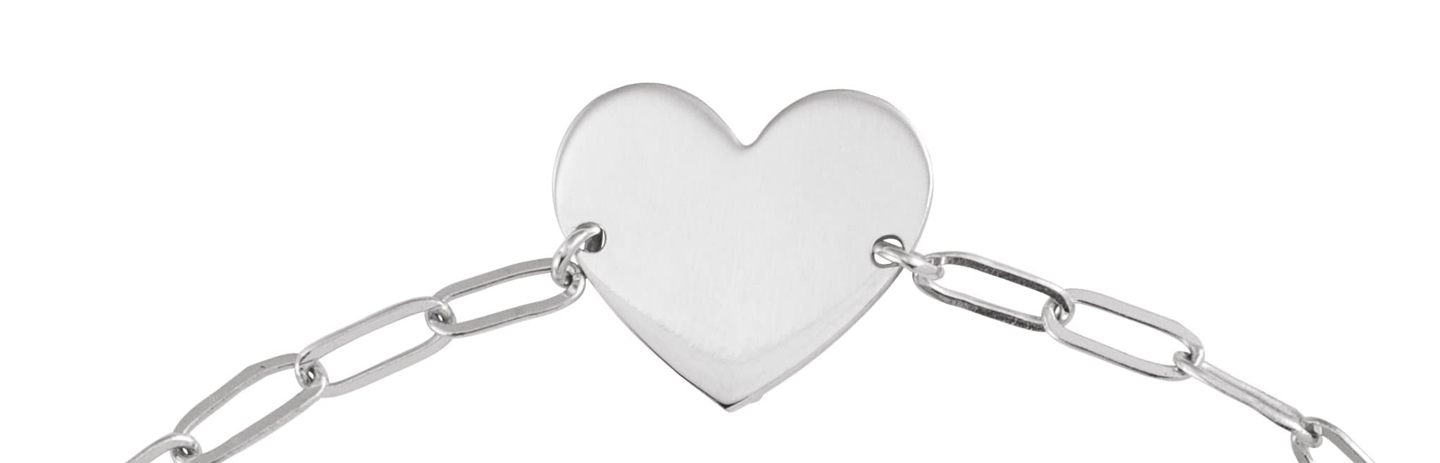 Engravable Heart Bracelet view 3
