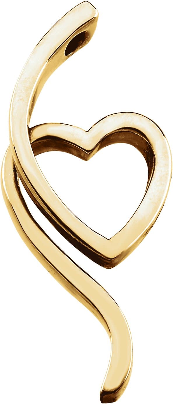 14K Yellow Heart Pendant