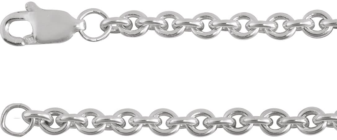 Sterling Silver 2.8 mm Cable 18 Chain