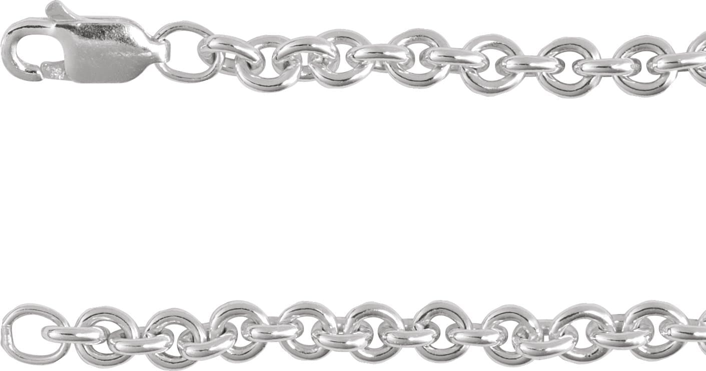Sterling Silver 4 mm Cable 16 Chain