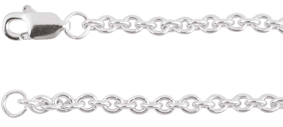 Sterling Silver 2.4 mm Cable 16 Chain