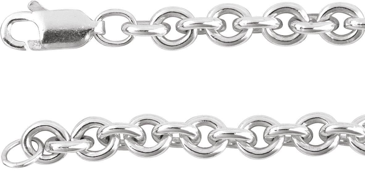 Sterling Silver 4.4 mm Cable 18 Chain