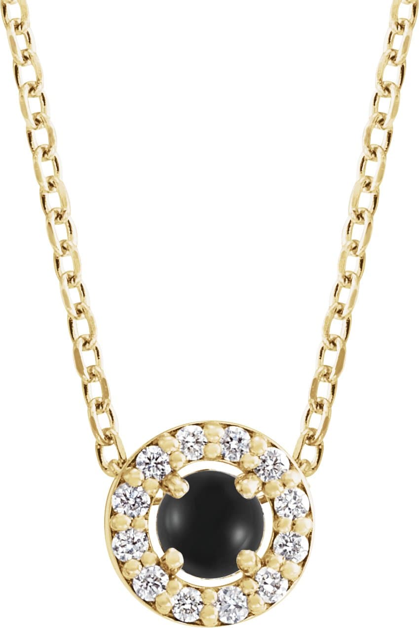 14K Rose 1/5 CTW Rose-Cut Natural Diamond Halo-Style 16-18 Necklace