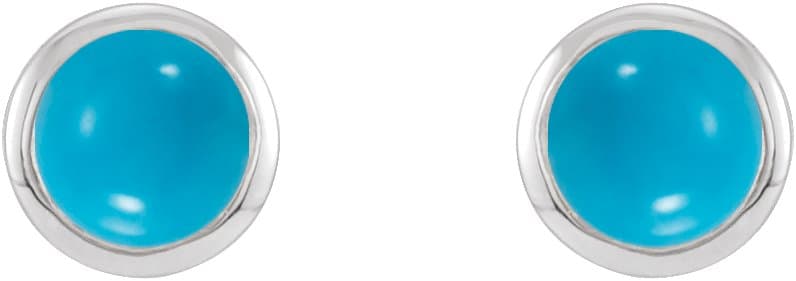 Round Bezel-Set Rose-Cut Stud Earrings view 2