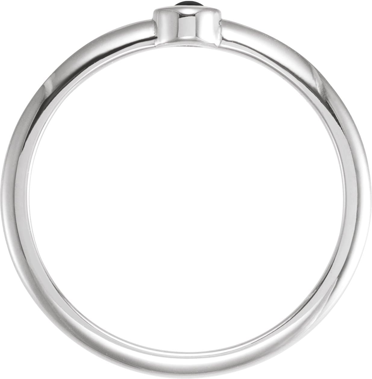 Bezel-Set Stackable Ring view 2